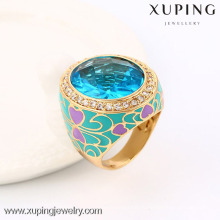 13718 Xuping новый стиль кристалл епископ кольца с 18k золото
